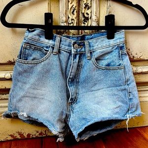 Light blue jean shorts